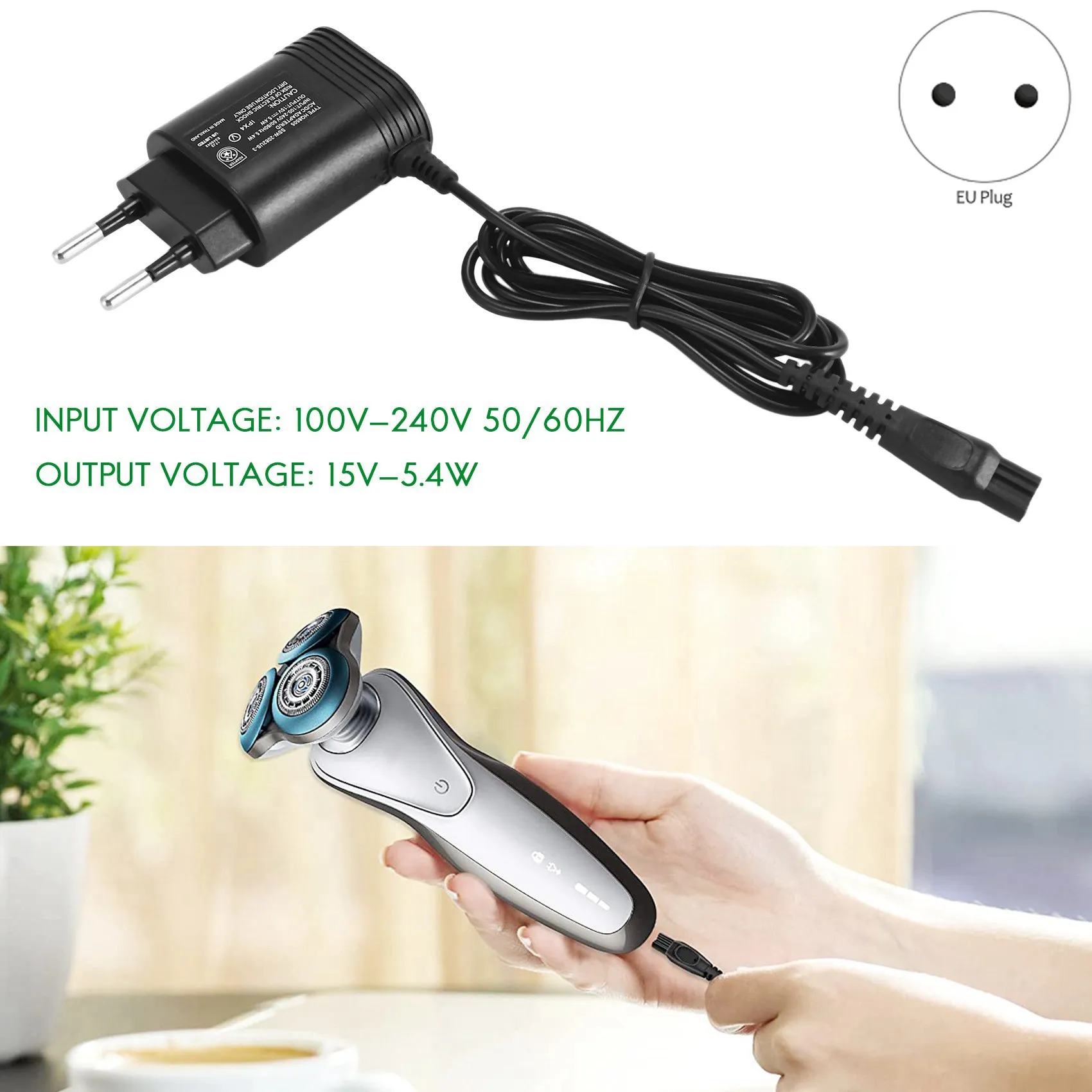 15V HQ8505 for Philips OneBlade QP6520 QP6510 Shaver Razor Charger