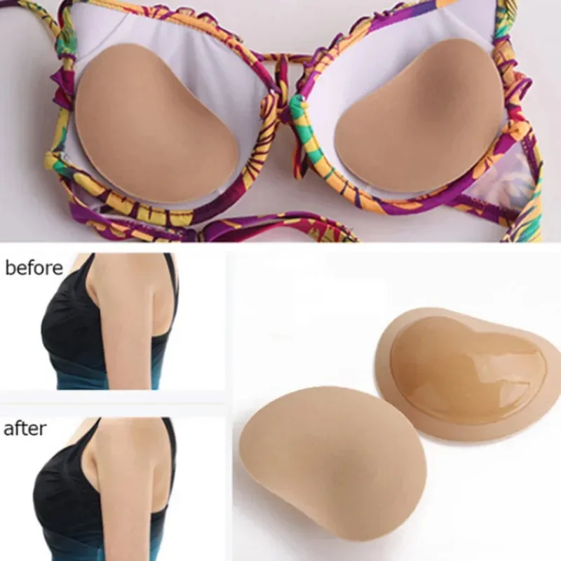 Chest Push Up Sticky Bra Thicker Sponge Bra Pads Breast Lift Up Enhancer Silicone Removeable Inserts Swimsuit Invisible silicone breast patch