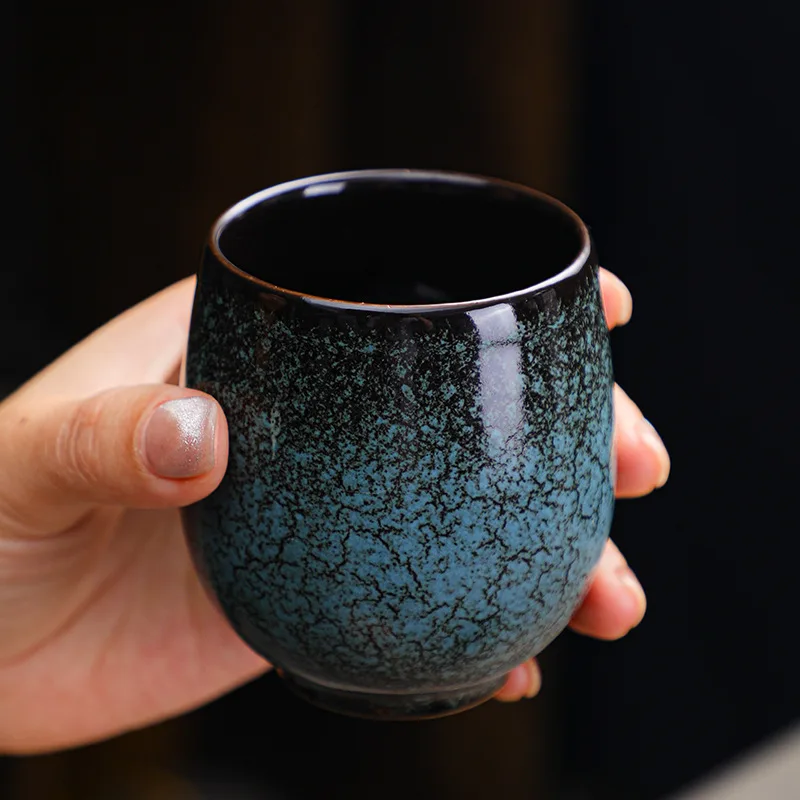 

Blue Home Japanese Kiln Ceramic Mug For Fathers Day Gift