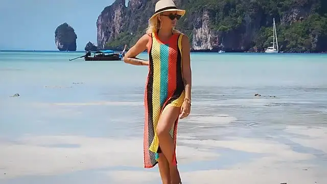 Abito Da Spiaggia All'uncinetto Estate 2025 | Donna | Con Papillon E Spacco - 2