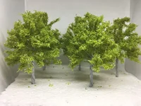 3pcs/5pcs highly10cm/12cm/15cm miniature tree model architecture model railway layout green landscape scenery train model tree 1