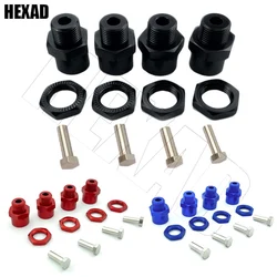 4PCS Aluminum Alloy Hex Adapter 12mm To 17mm Wheel Hex Hubs Adapter Extension Conversion Nuts for 1/10 RC Car Upgrade 1/8 Tires