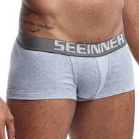 Sous-vêtements pour hommes, boxers respirants en coton, culottes douces taille basse 1