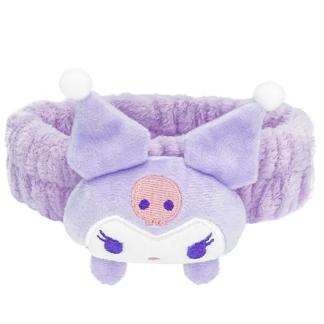 Sanrios Melody Kuromi Cinnamoroll Wash Face Wash Makeup Headband Non Slip Headband Elastic Pressure Hair Band Cute Cartoon Sweet