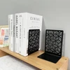 2pcs Crafted Door Book Ends Heavy Duty Bookends Book Lovers Collection Non-Slip Metal Bookends Office Home Desktop Bookends 2