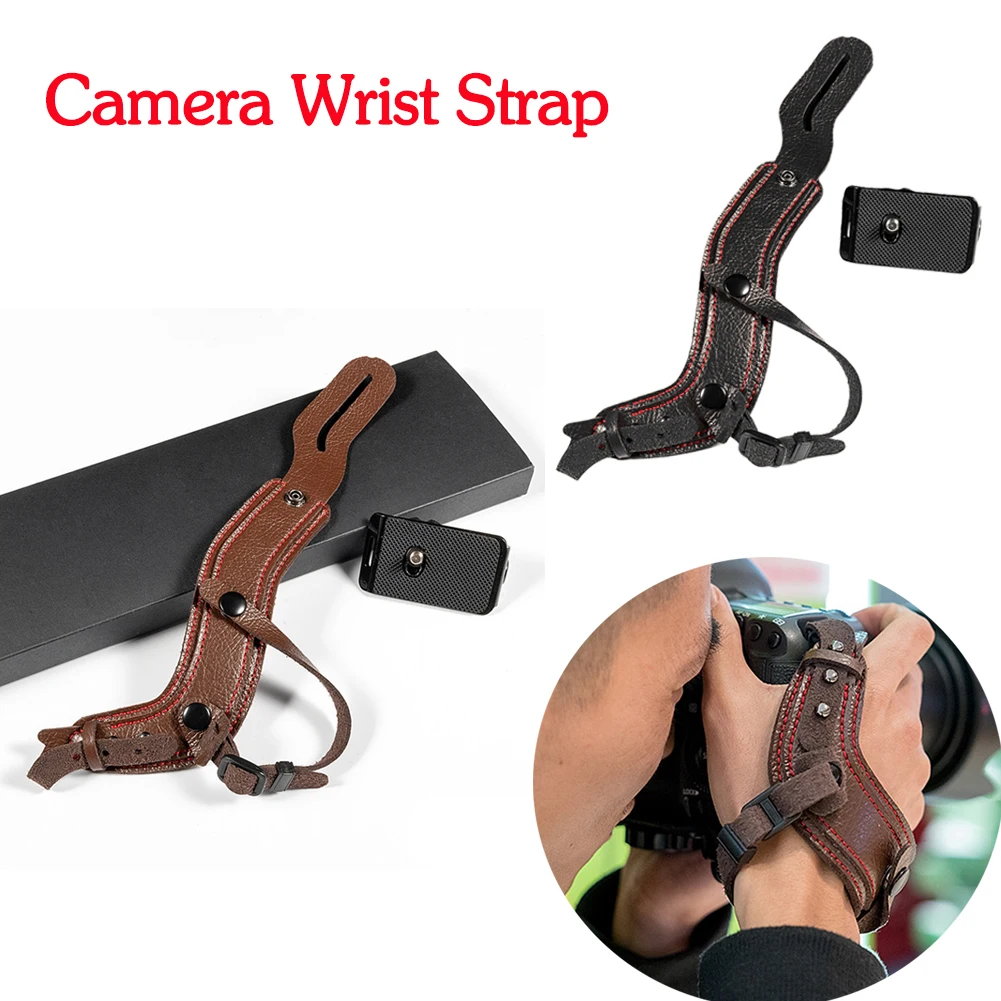 Genuine Leather Camera Wrist Strap Portable Waterproof Camera Hand Grip