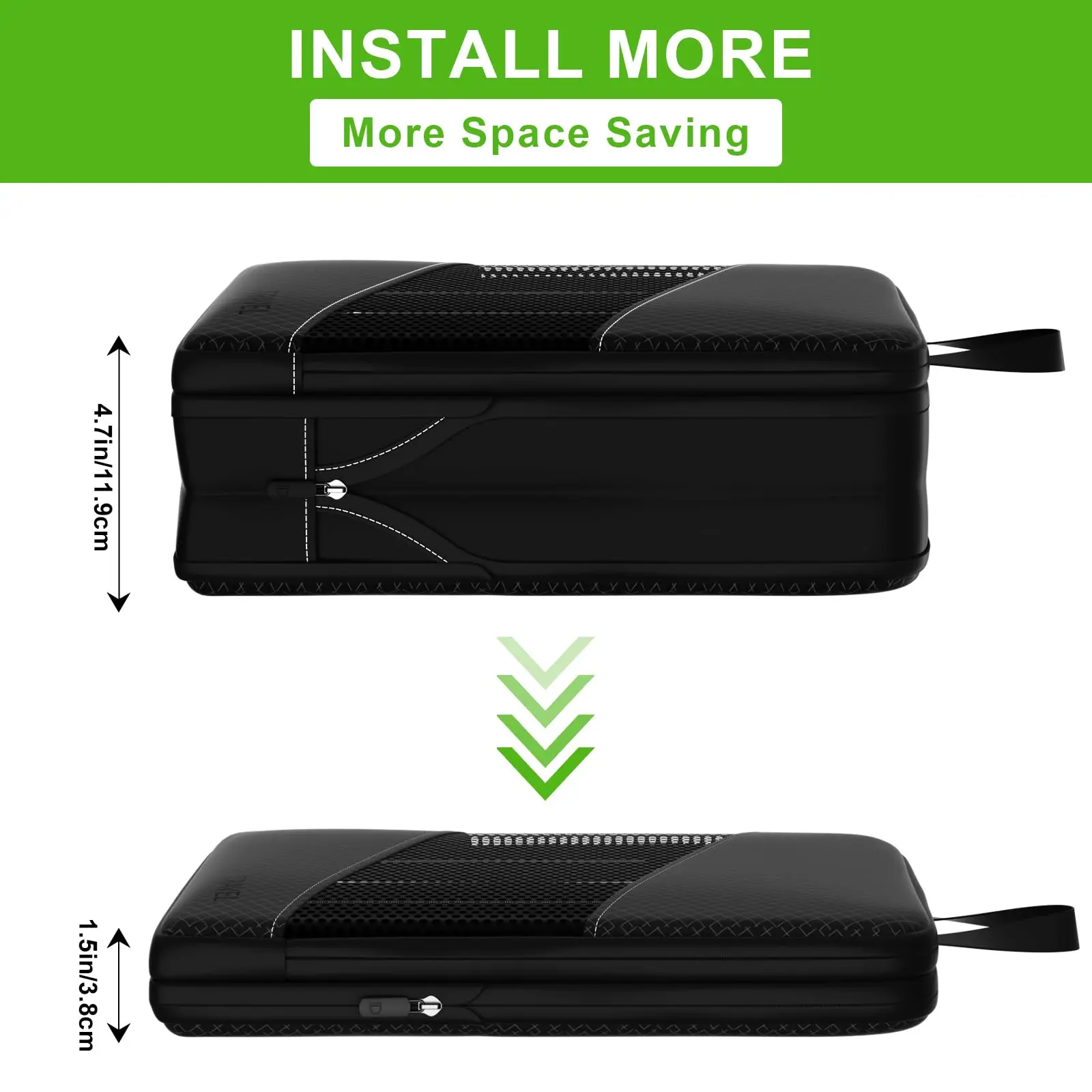 Set med komprimerbara packkuber för resor med skoväska_voghion.com