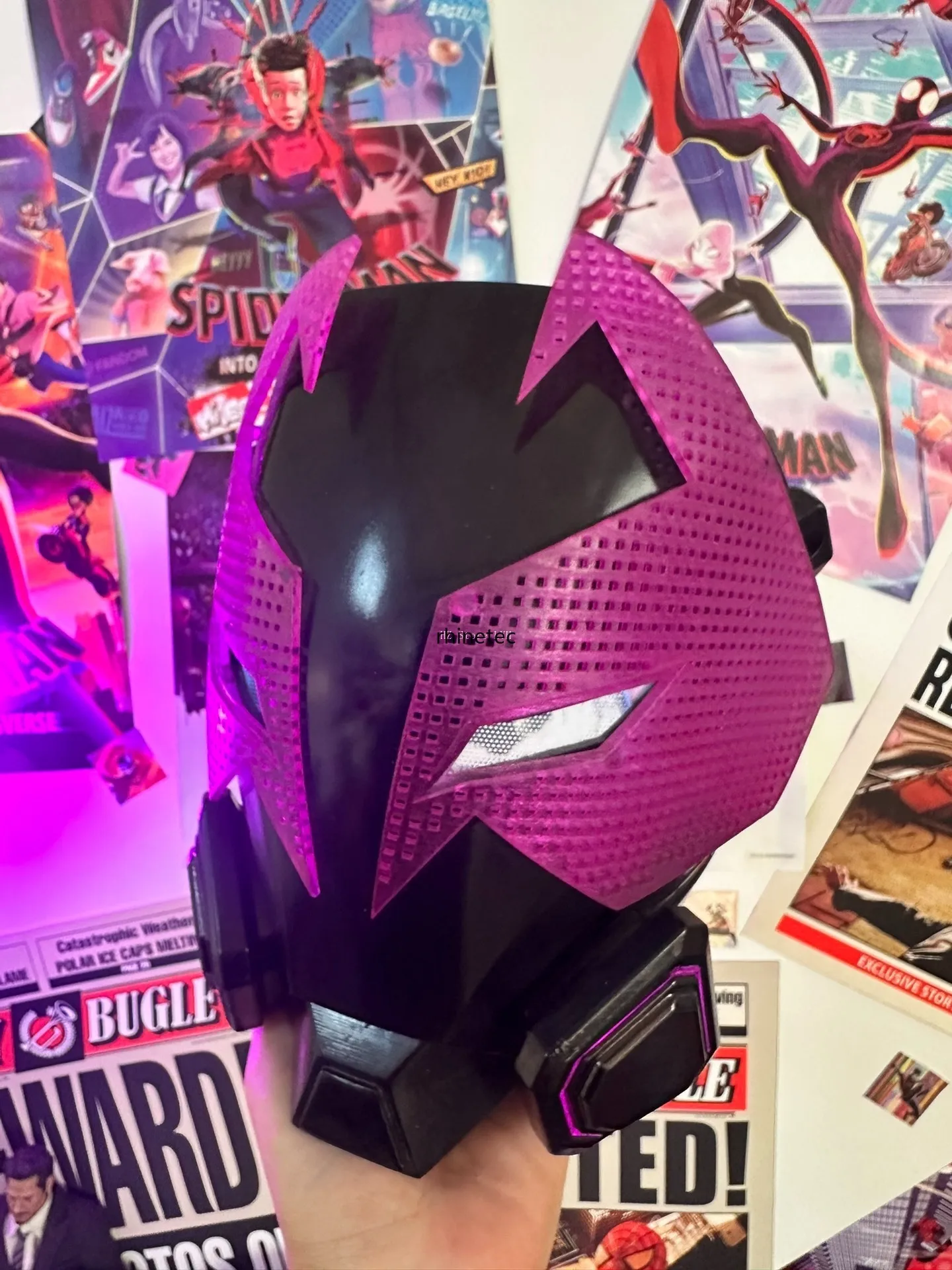 【スパイダーバース】新品 スーペリア・スパイダーマン 2Dマスク コスプレ Earth-42 Miles マスク ライトアイズ スパイダーマン: アクロス