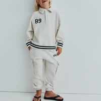 Ensembles de Sweatshirts pour Enfants 2026 Nouvelle Collection Printemps Tns Garçons Filles Mignons Imprimés Hoodie et Short Vêtements d'extérieur en Coton pour Enfants et Adolescents 6