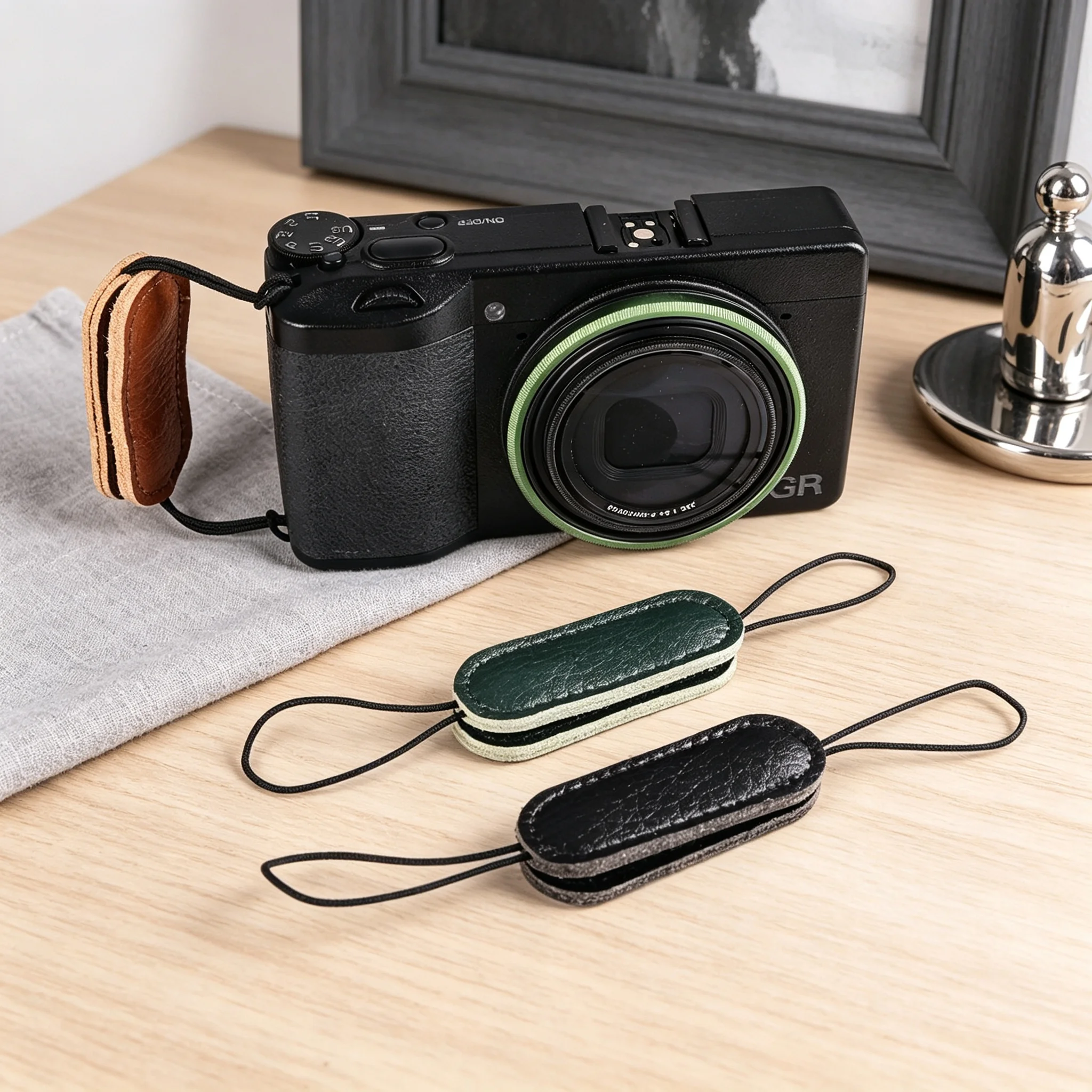 Ricoh GR3 GR3X GR4 GR2 카메라 핸드 그립 안티 드롭 끈 액세서리 용 가죽 핑거 루프 손목 스트랩