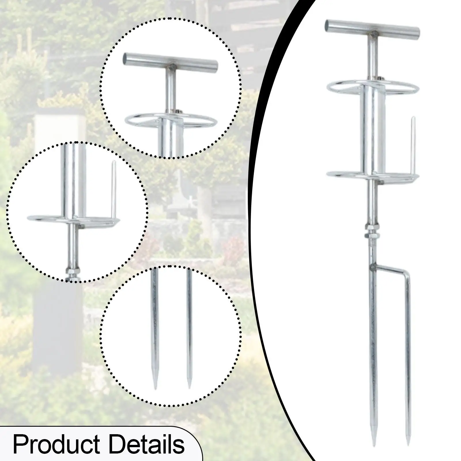 รูปสินค้า สวน ท่อ Guide Stake อุปกรณ์เสริมโลหะแข็งแรงสําหรับสนามหญ้าดอกไม้เตียงด้านนอก