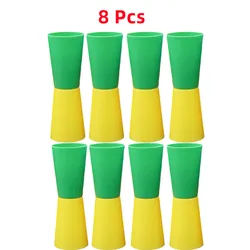 Outdoor Sports Flip Cup Game - Kids Fun Agility and Coordination Toy (8 Pcs Yellow Green)
