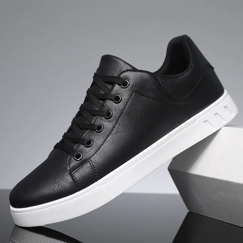 Luxury Leather Men Casual Shoes Comfortable Soft Sole Sneakers Male Brown Flats Fashion Solid Color Vulcanized Shoe Plus Size 48 2