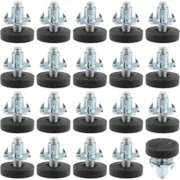 20 PCS Stainless Steel Adjustable Leveling Furniture Legs - Heavy Duty Non-Slip Base for Tables/Chairs/Cabinets/Sofas