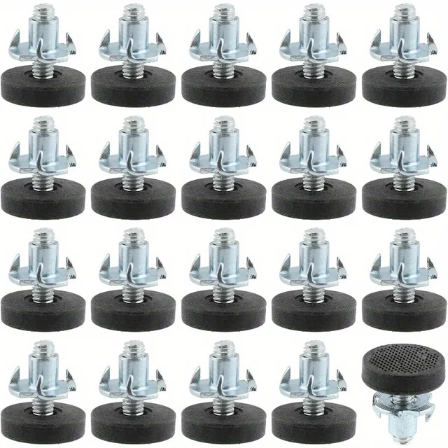 20 PCS Stainless Steel Adjustable Leveling Furniture Legs - Heavy Duty Non-Slip Base for Tables/Chairs/Cabinets/Sofas