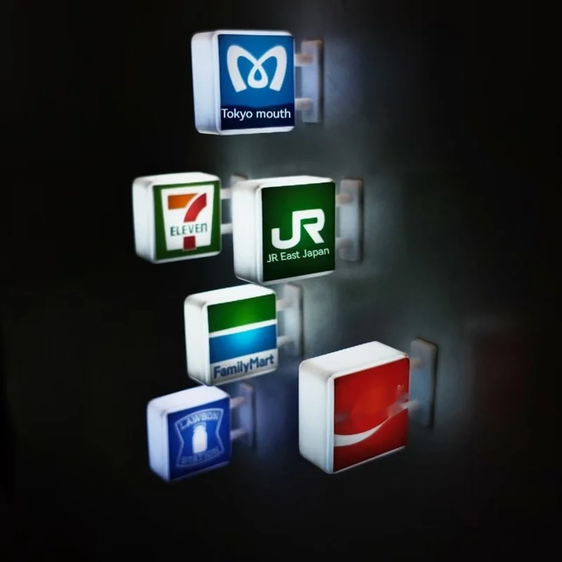 3d Magnetic Fridge Stickers Convenience Store Magnets Luminous Light Box Decor