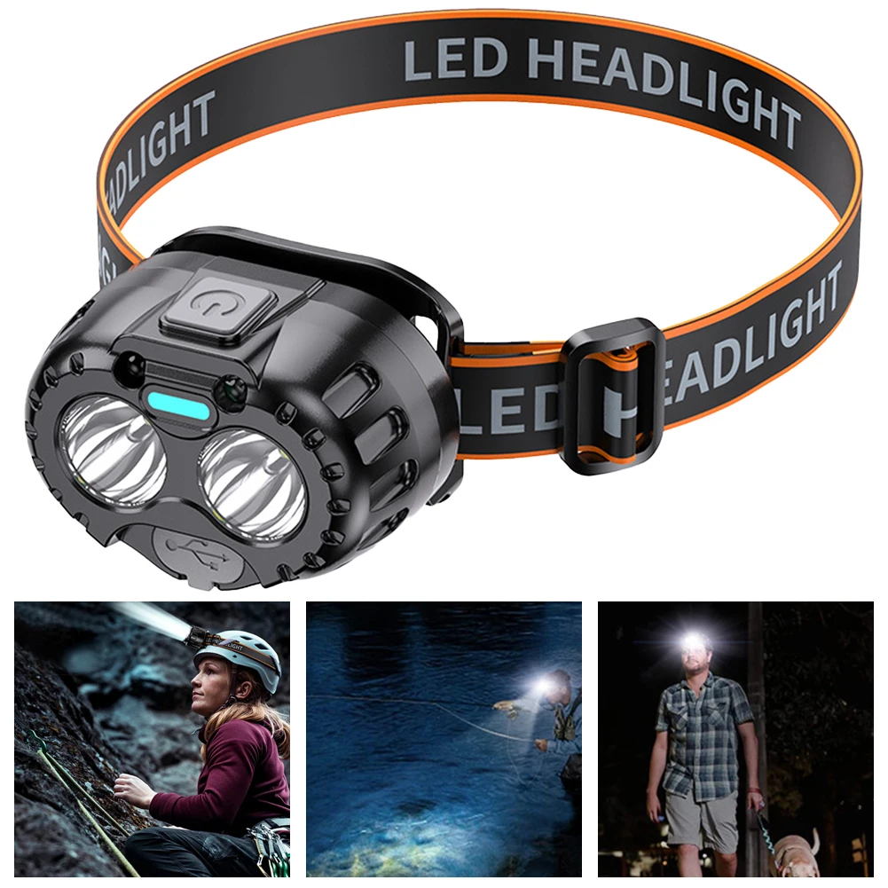 LED Headlamp USB Charging 1