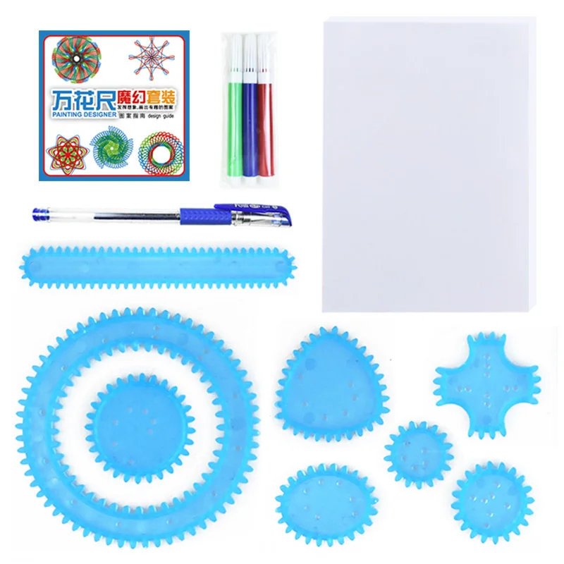 Multifunction Interlocking Gears Wheels Spirograph Drawing Toy Child Creative Drawing Toys cultivate Kids Practical Ability Toys