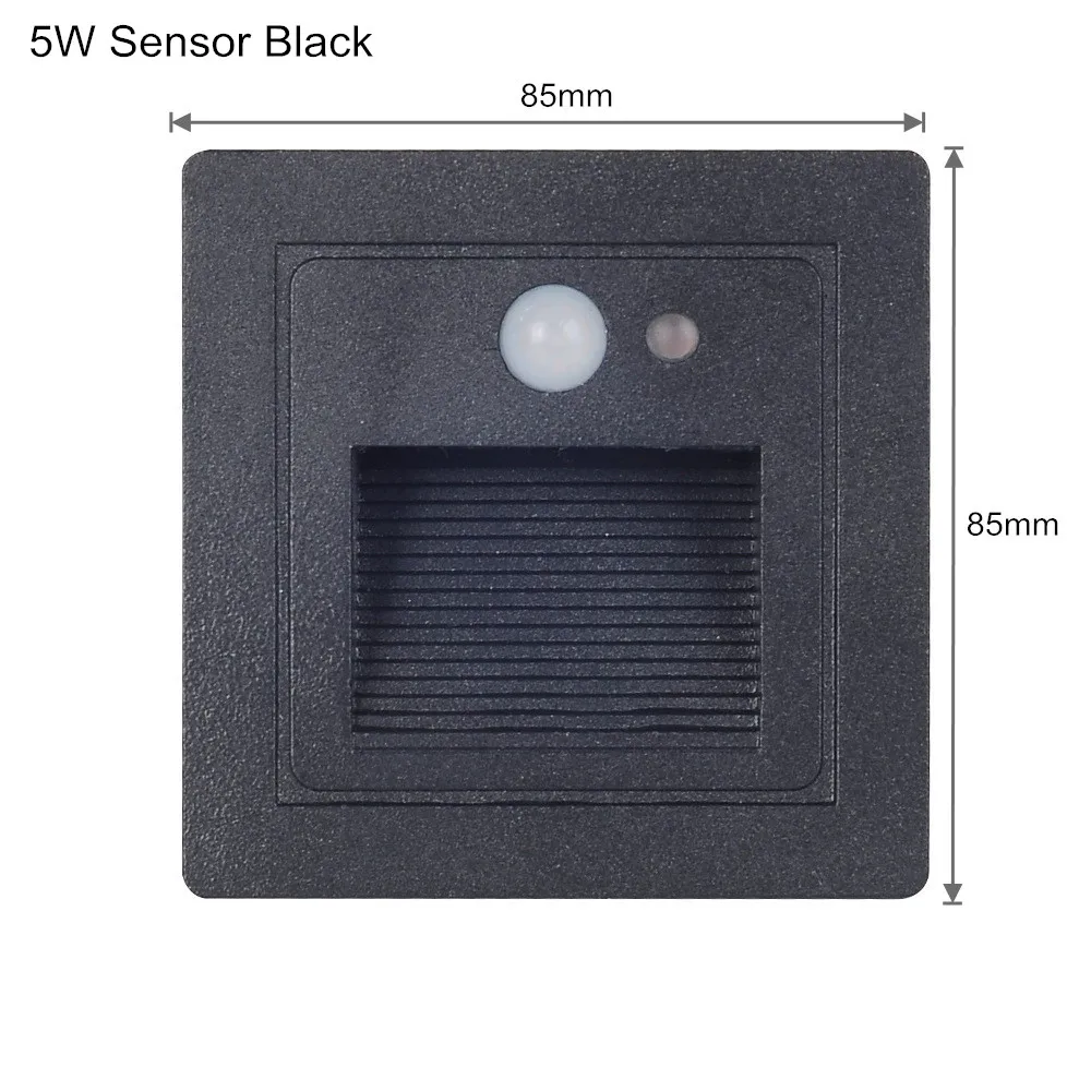 Waterproof Wall Lamp with Built-in Sensor - 5W Night Security Light