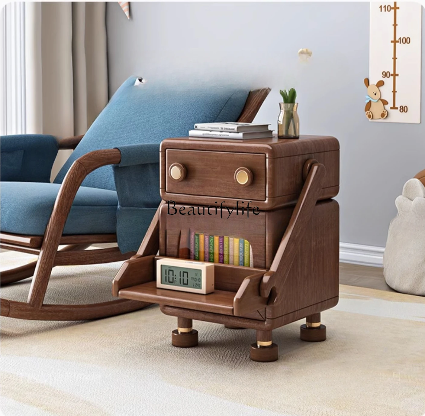

Bedside Locker Walnut Bedside Cabinet Bedroom Storage