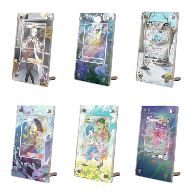 Ptcg 포켓몬 확장 그림 뮤 올레나 말로우 & 라나 글레이지온 카드 수집가 디스플레이 스탠드