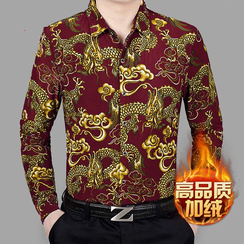 2023 autumn Winter new fashion Turn-down Collar Long Sleeve shirt man Casual Loose Vintage Button Cardigan Chinese style tops