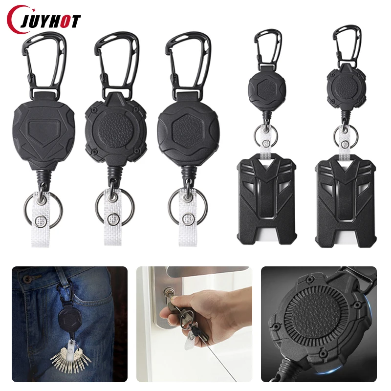 

1 шт. Противоугонная металлическая легко тянущаяся Пряжка Веревка Эластичный брелок спортивный выдвижной брелок для ключей анти-потеря йо-йо идентификационная карта лыжного пропуска