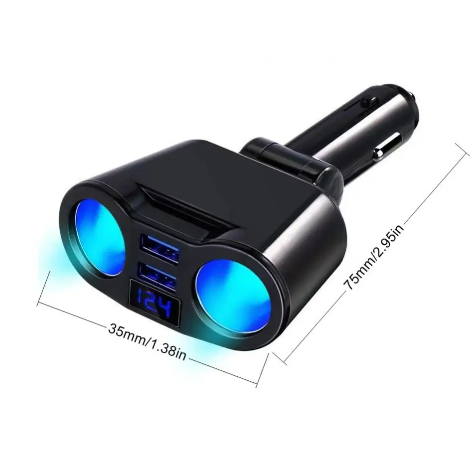 3.1A DC 12V 24V ڵ   USB 2 Ʈ LED ڵ    , ޴ ȭ  