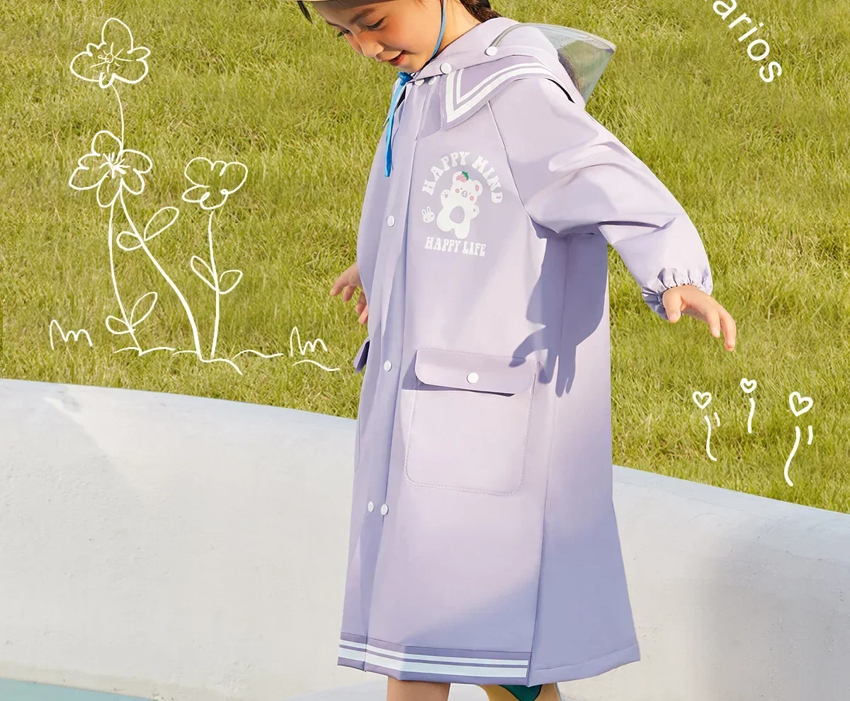 Children's Raincoat Kindergarten Boys and Girls School Rainproof