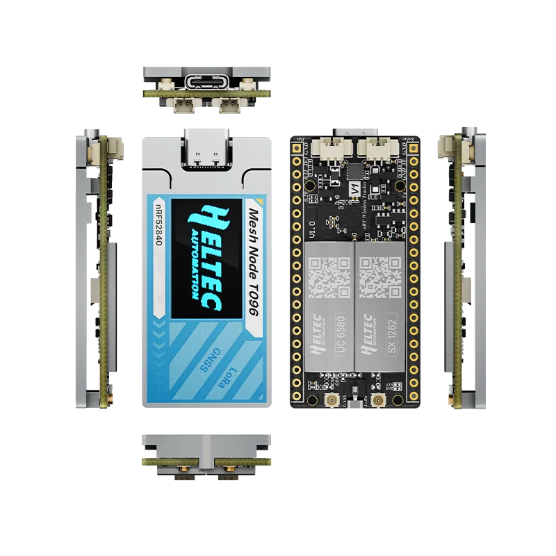 Heltec 메시 노드 T096 nRF52840 GPS Meshtastic LoRa 노드 28±1dBm 블루투스 863 928MHz 메시코어 및 로라완과 호환 가능