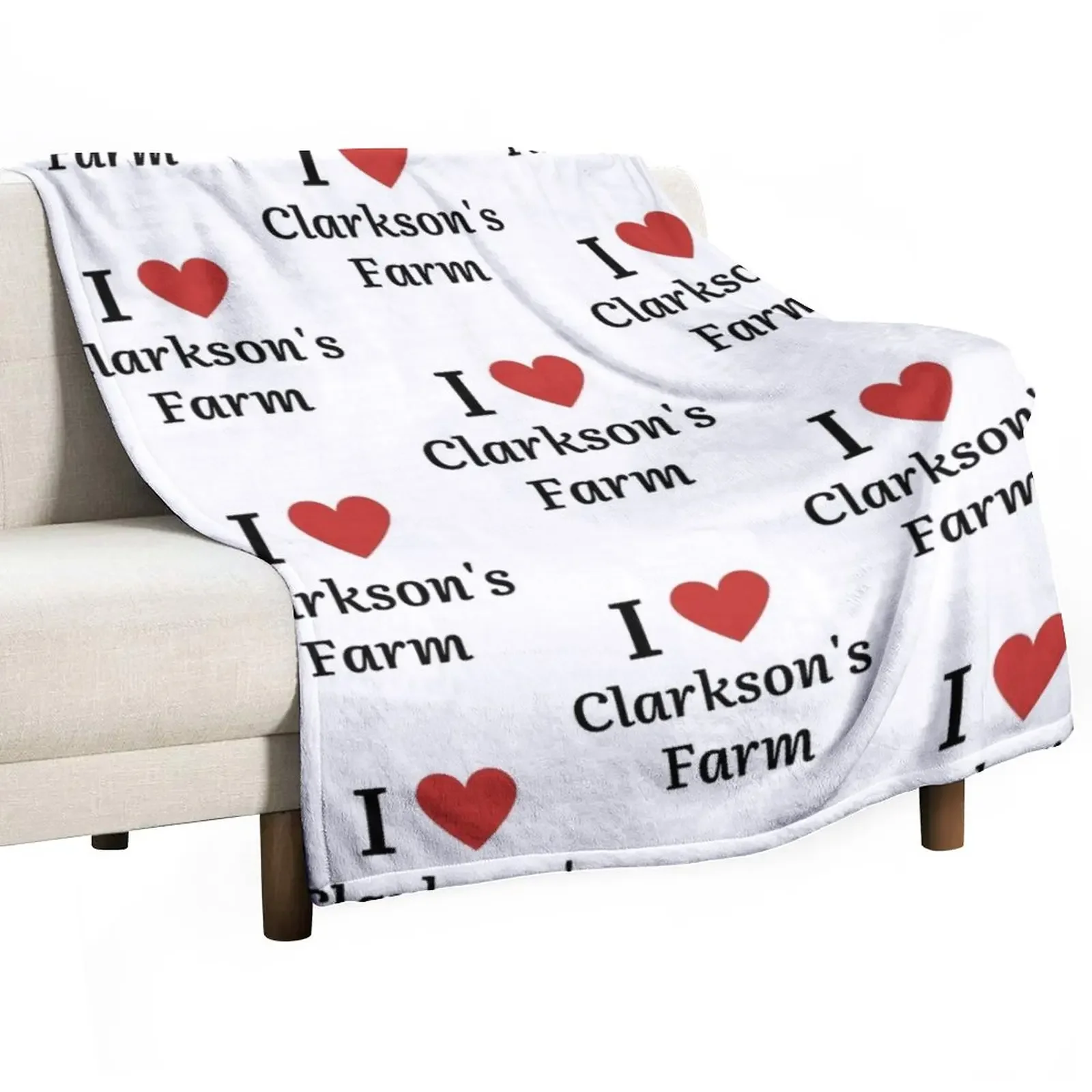 

I Love Clarkson_s Farm Throw Blanket blankets and throws Plush Blankets