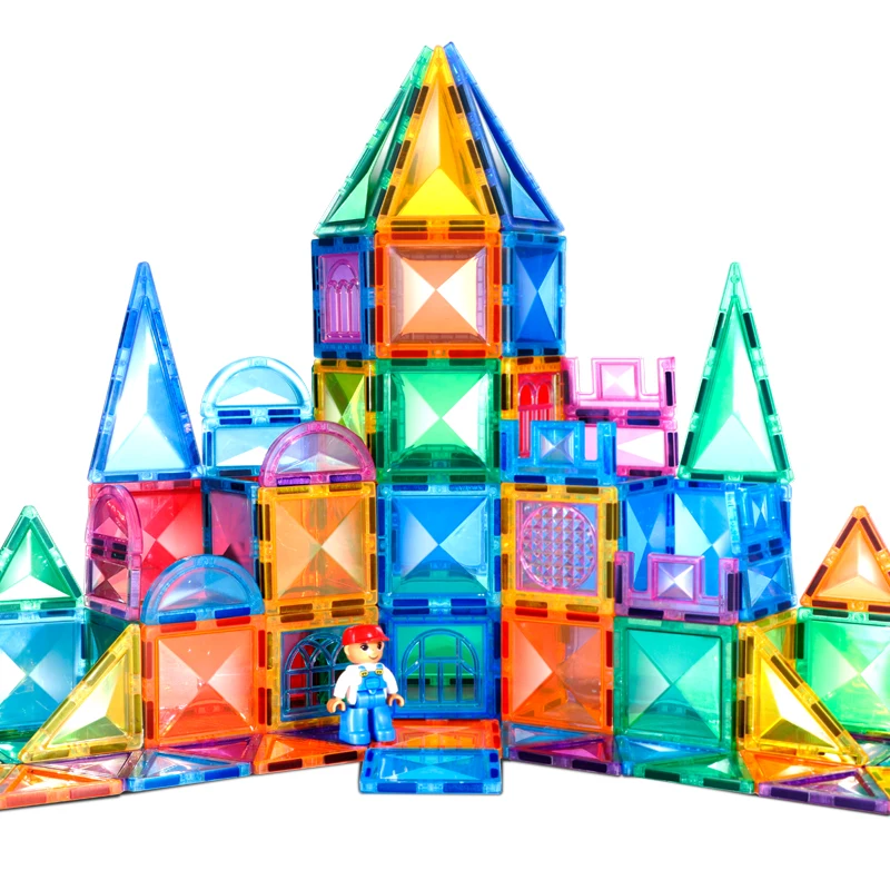 Magnetic Building Blocks Children DIY Construction Sets Star Diamond Magnetic...