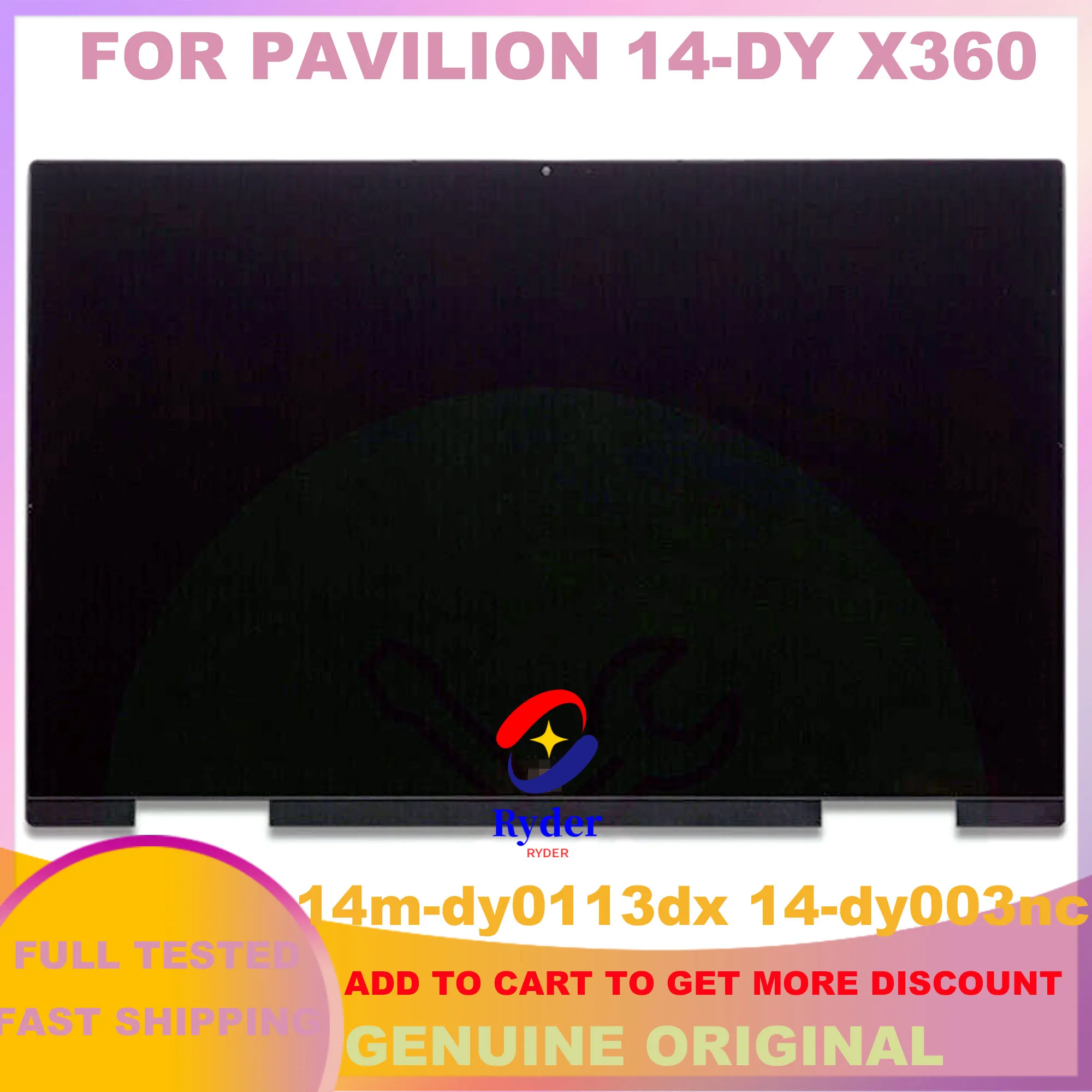 Nuovo 14 Pollici Per Hp Pavilion X360 Convertibile 14-Dy 14M-Dy Display Lcd Touch Screen Digitizer Assembly Frame Sostituzione Fhd