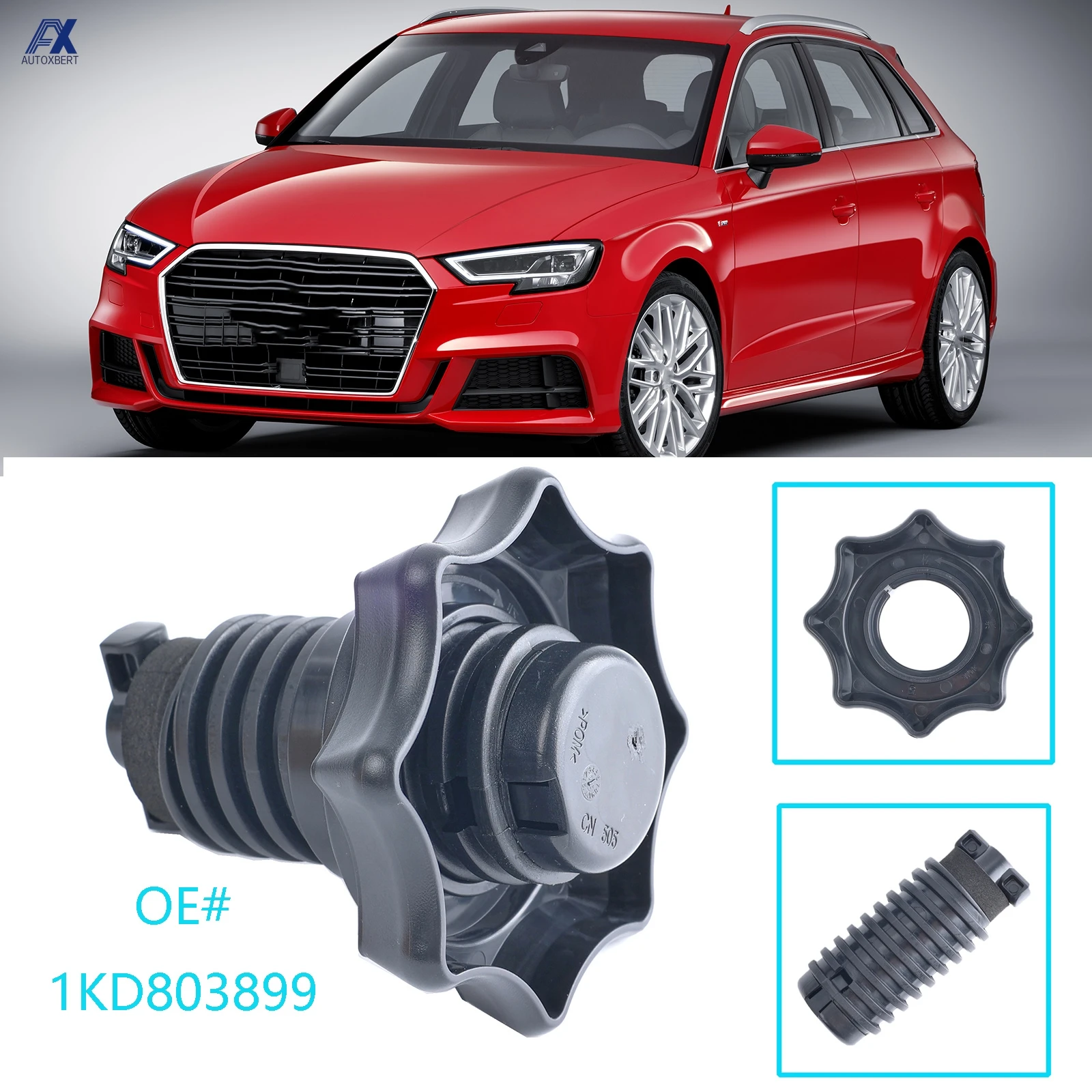 Wheel Tyre Studs For AUDI A3 8P 8V Q7 4L RS3 Spare Wheel Tire Hold Fixing Mounting Screw Bolt Retainer Black Plastic Car Accessories 1KD803899
