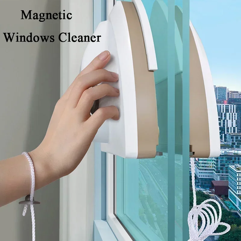 Magnetic Window Cleaner Glasses Household Cleaning Windows Cleaning Tools Scraper for Glass Magnet Brush Wiper