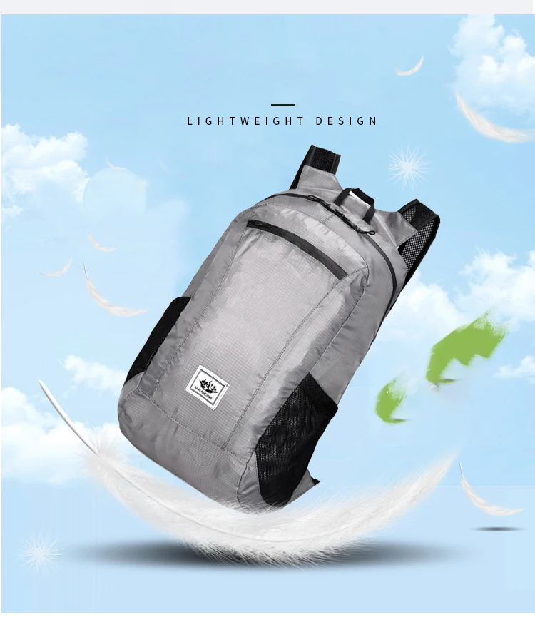 18L Portable Foldable Backpack Folding Mountaineering Bag Ultralight Outdoor Climbing Cycling Travel Knapsack Hiking Daypack