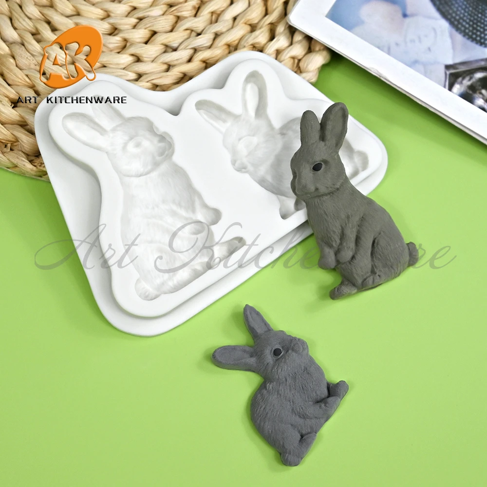 Easter Rabbits Fondant Silicone Mold Cake Molds DIY Cake Decorating Tools Chocolate Gumpaste Moulds Candy Resin Clay Mould