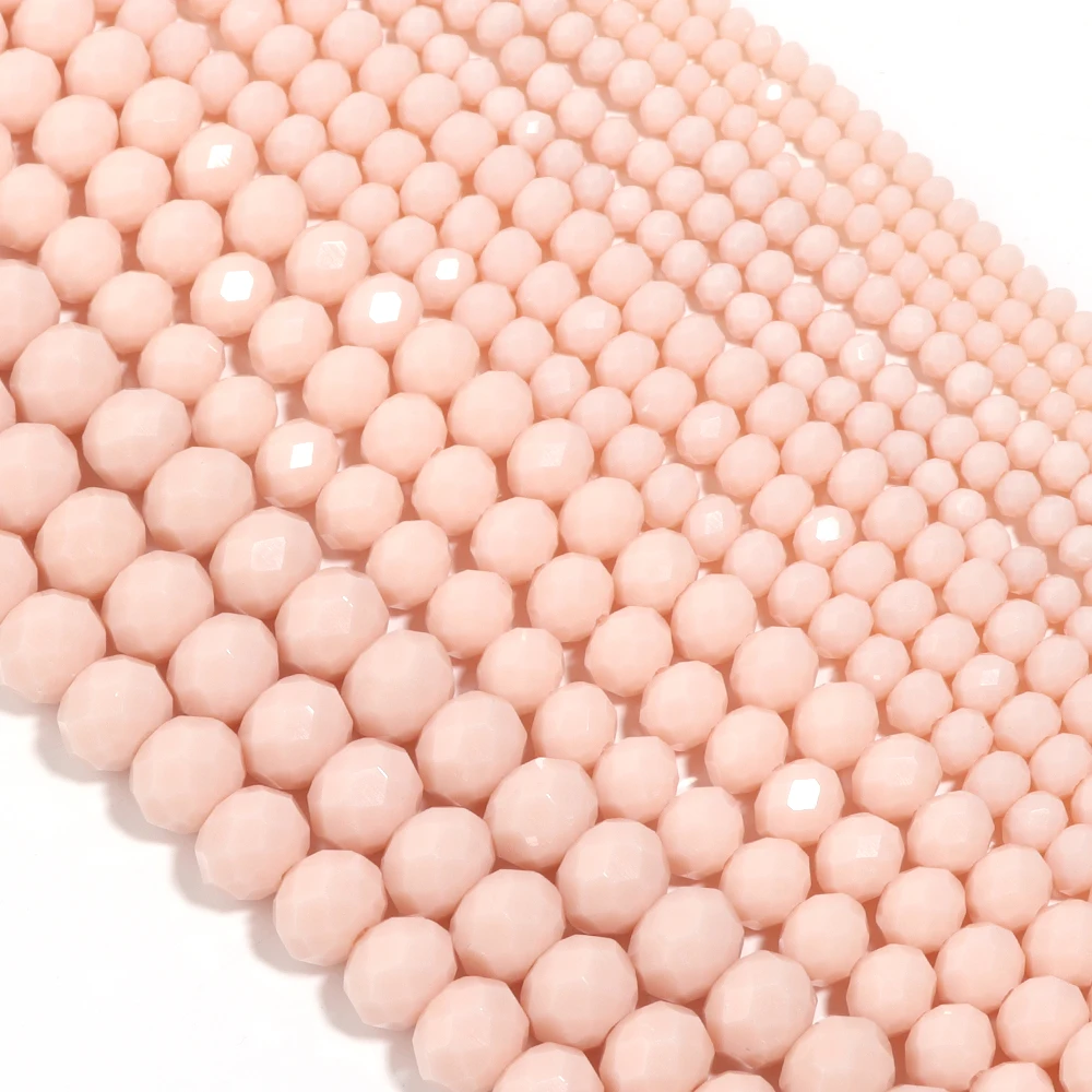 Round Faceted Colorful Glass Beads for Jewelry Making and DIY Projects
