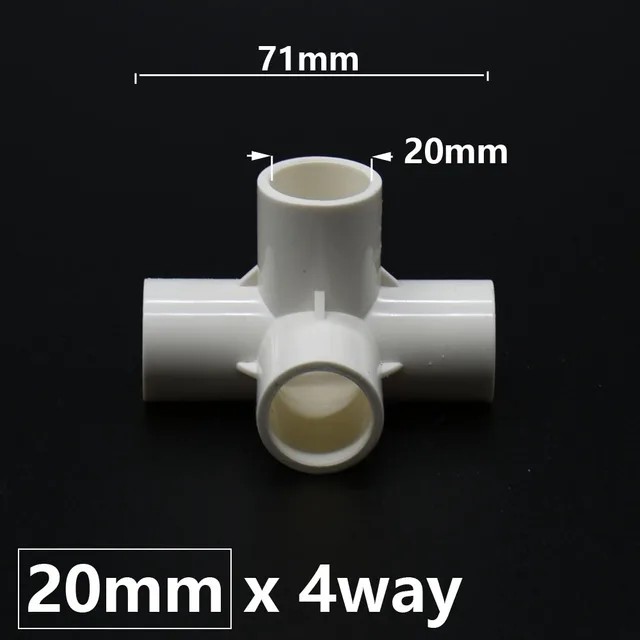Dn15 Dn20 Dn25 Dn40 Pvc Csatlakozó 20/25/32/50Mm 3/4/5-Utas Háromdimenziós Vízellátó Műanyag Csőszerelvények - Image 4