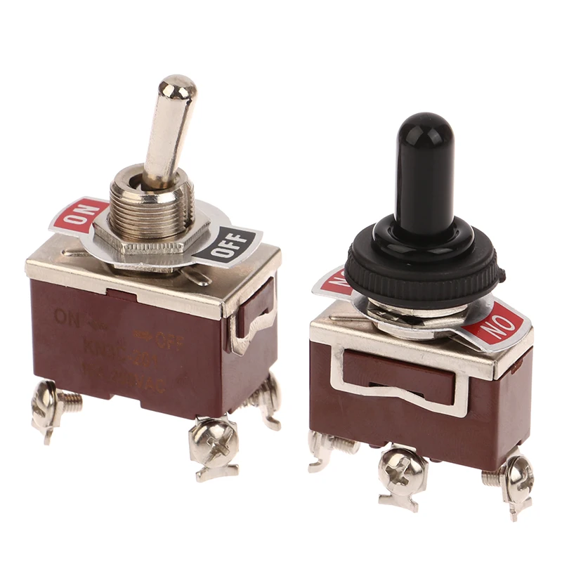 

ON OFF Toggle Switch 2Position SPST Waterproof Toggle Switch 250V 2Pin Heavy Duty With Boot Cover For Auto Car Boat Accessories