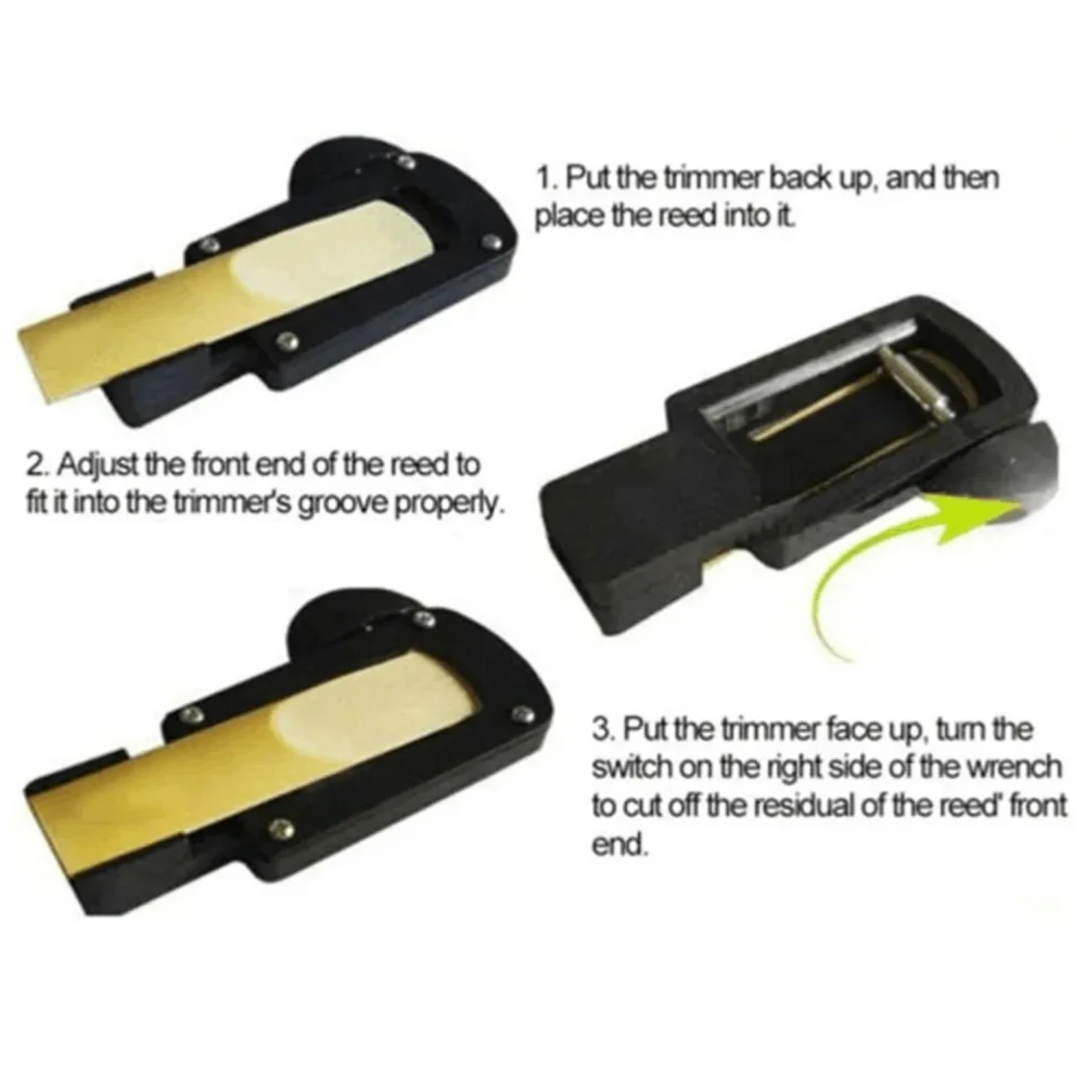 Soprano Alto Tenor Saxophone Sax Reed Cutter Clarinet Reed Trimmer Cutter Repair Tool Musical Instruments Replacement Accessory