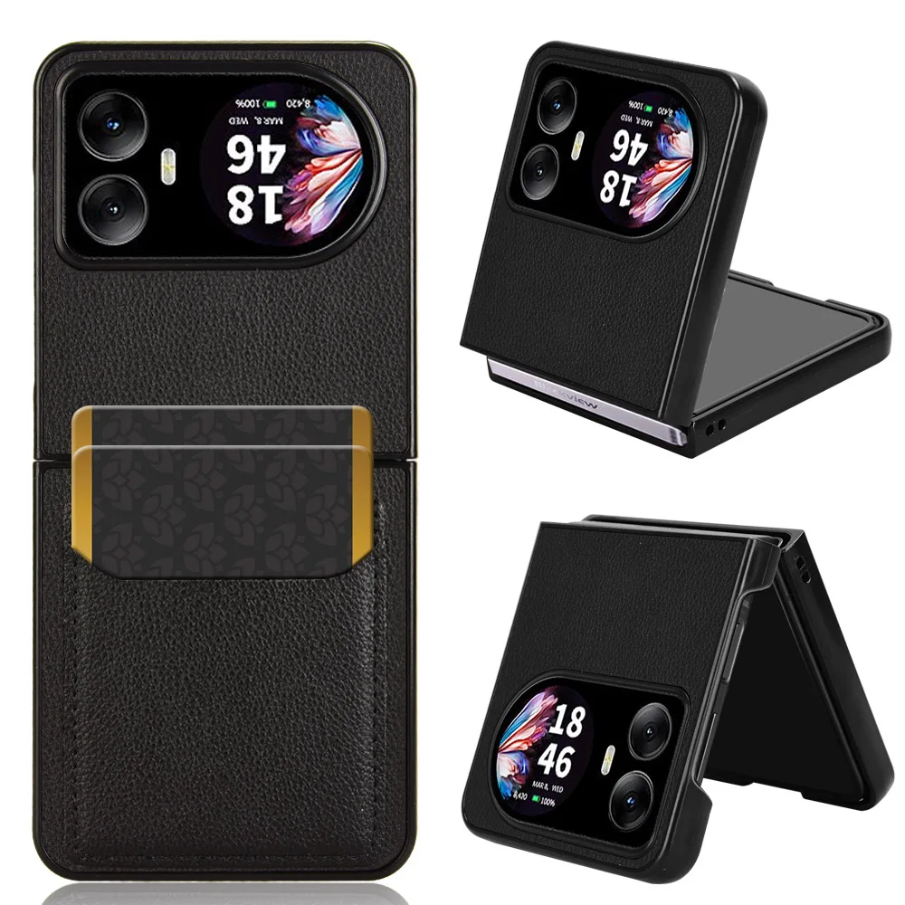 Luxury PU Flip Phone Case with Card Slot and Full Protection Back Cover