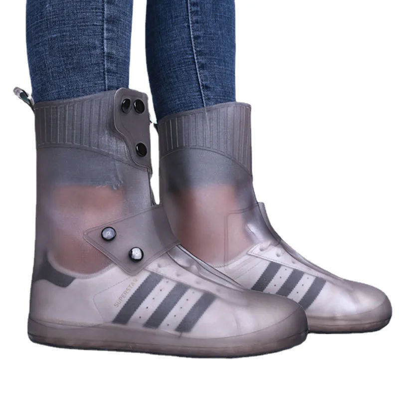 

Thickened Waterproof Silicone Shoe Cover Shoes Woman Rain Boots Men Covers Outdoor Anti-slip Reusable Shoe Protector Covering