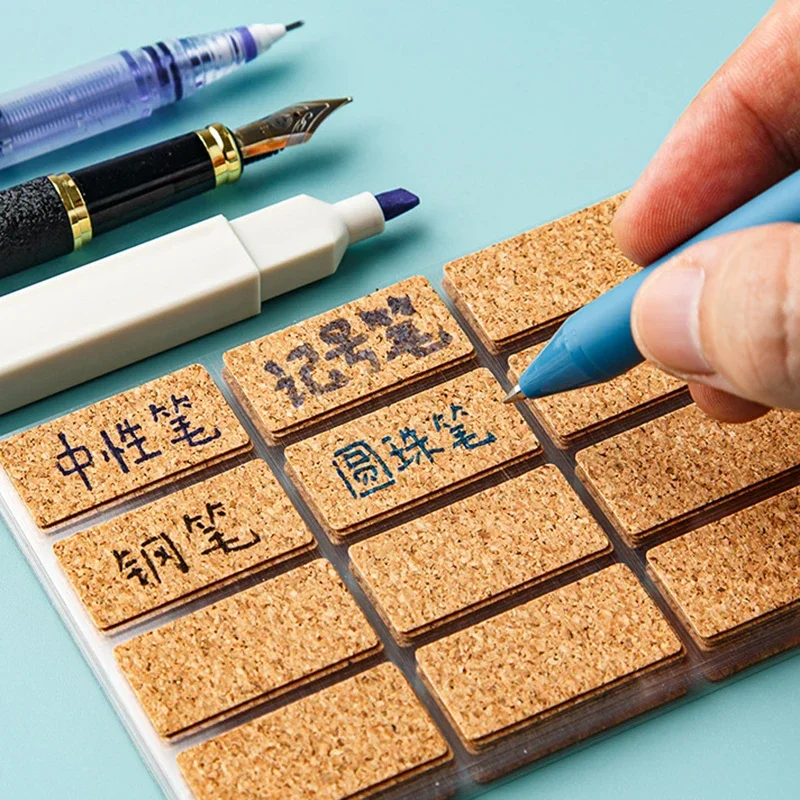 Classification Household Kitchen Organizer Spice Containers Tags Sticker Name Sticker Cork Wooden Label 36/96Pcs/Set label stickers