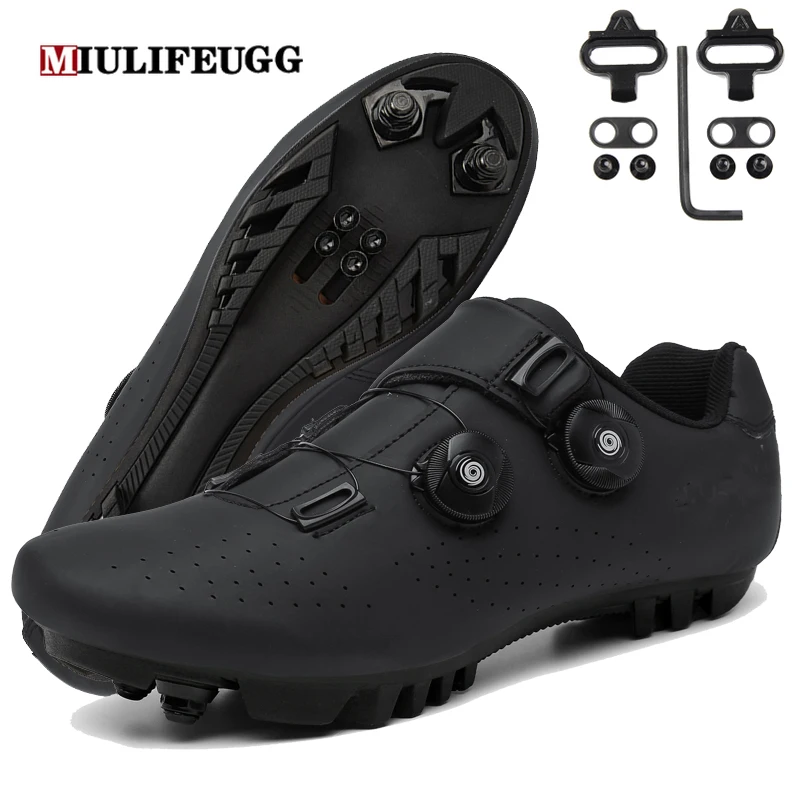 Mountain Bike Shoes Cycling MTB with Clits Sneakers Men Road Dirt Racing Women Bicycle Spd Speed Flat Cleat Footwear Biking