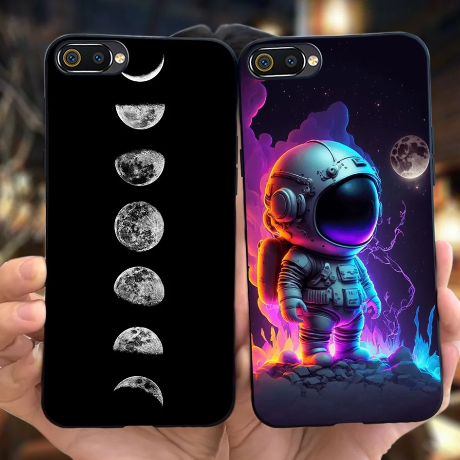 Cute Astronaut Shockproof Silicone Phone Case - Durable Protective Cover