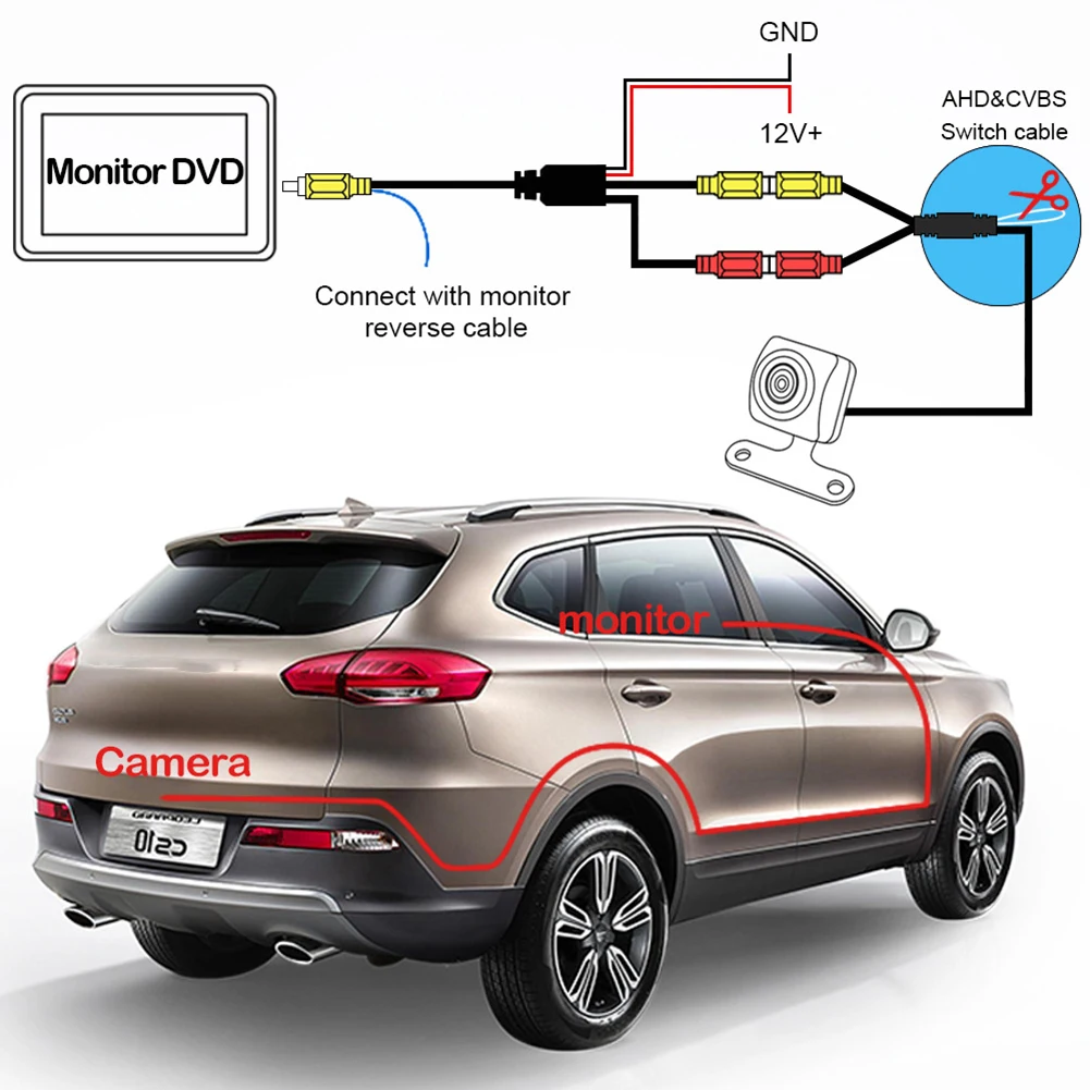

Car Rear View Backup Camera 150-degree Night Vision Reversing Parking Camcorder Safety Driving Cam Acesssories