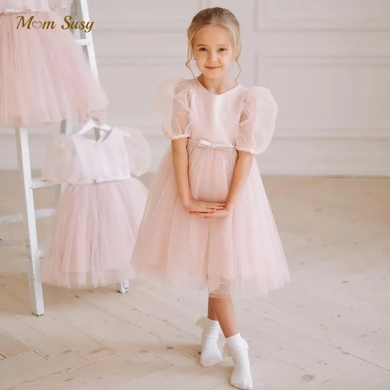 Kids Lala S25 Short Puff Sleeve Tutu Dress (1-6y) - 2 Colors