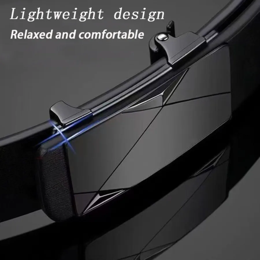 Automatic Buckle Belt For Men, Business Minimalist Leather Style_voghion.com