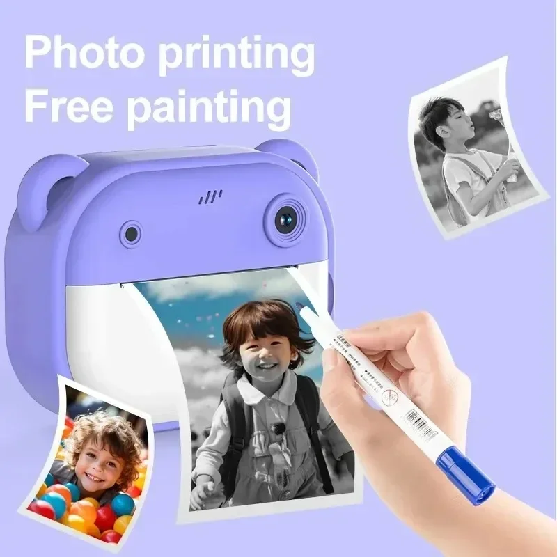 Children's digital camera instant thermal printing camera children's gift printing can record video toy gift 32G memory digital camera